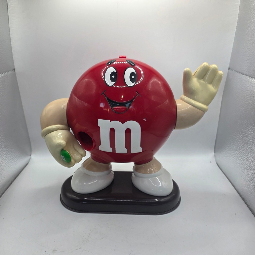 Vintage 1991 Red M&M Candy Dispenser Mars Inc Large 9" Character Made Thailand
